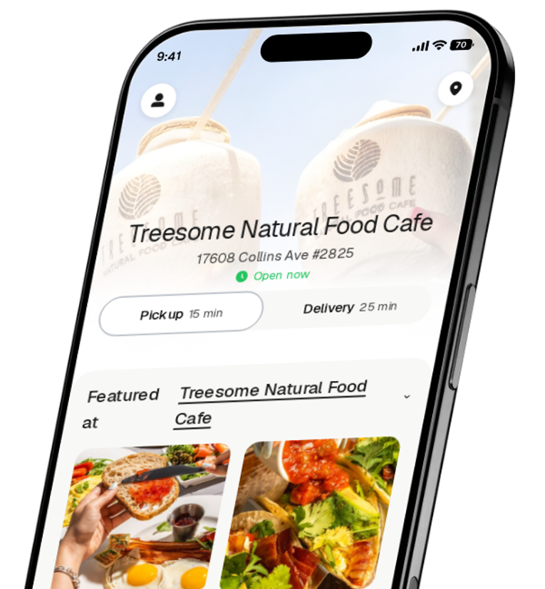 Treesome Natural Food Cafe app preview