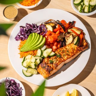 Grilled wild salmon Platter